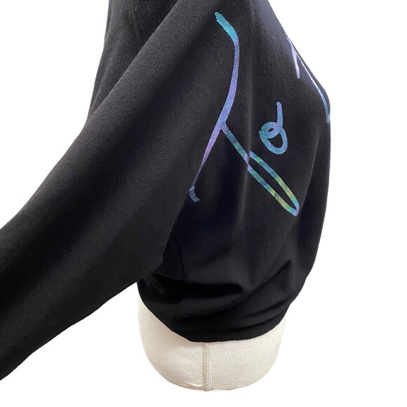 BAR III - Foil Print To the Moon Pullover Crop Sweater Size Small - Picture 5 of 6